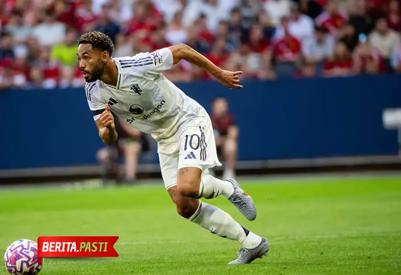 Matheus Cunha di pertandingan Pra Musim Manchester united vs Leeds united